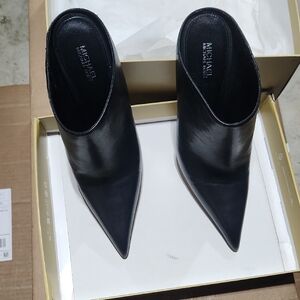 Michael Kors Black Leather Mules